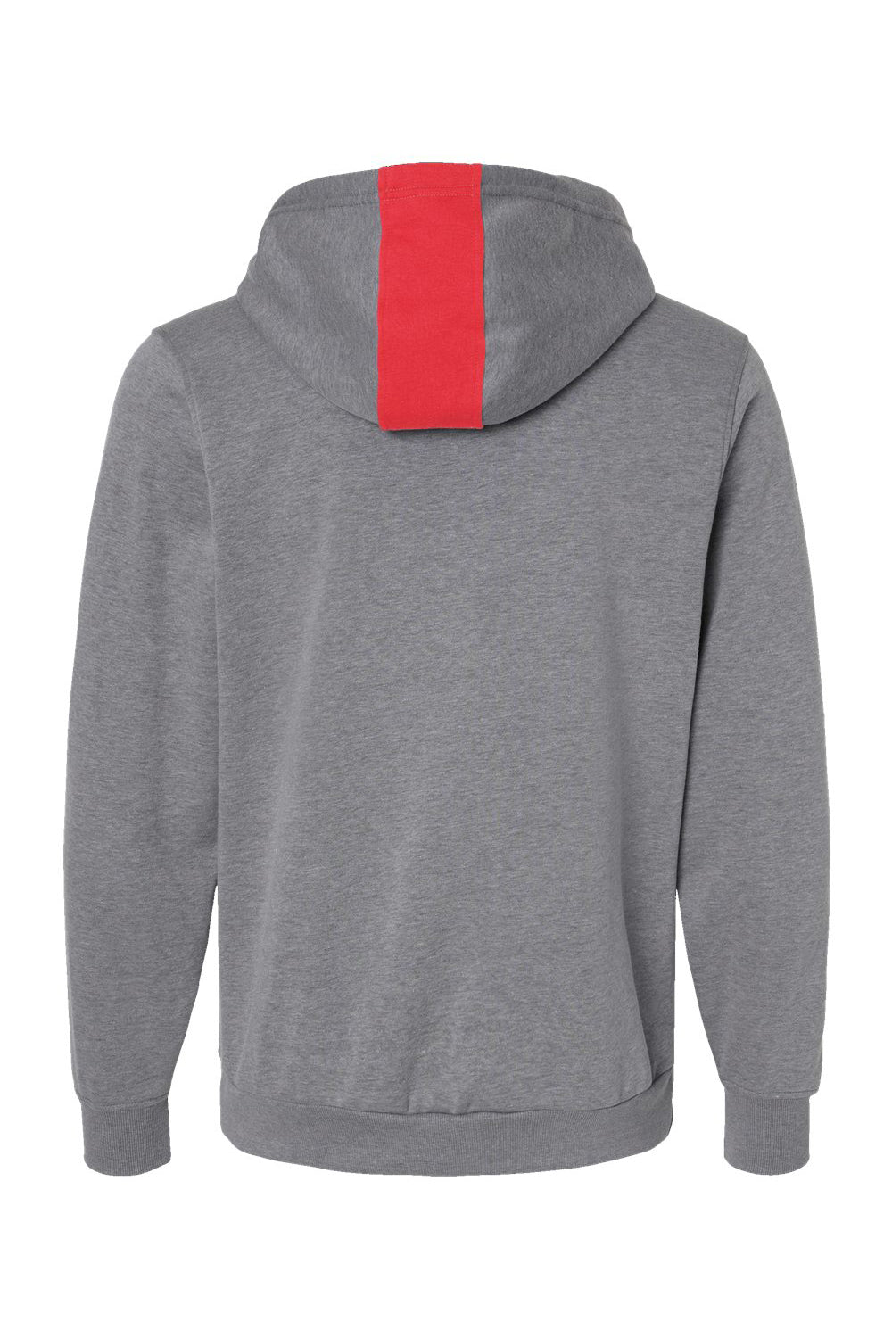 Augusta Sportswear 6865 Mens Eco Revive 3 Season Fleece Hooded Sweatshirt Hoodie Scarlet Red/Heather Grey Flat Back