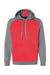 Augusta Sportswear 6865 Mens Eco Revive 3 Season Fleece Hooded Sweatshirt Hoodie Scarlet Red/Heather Grey Flat Front