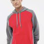 Augusta Sportswear Mens Eco Revive 3 Season Fleece Hooded Sweatshirt Hoodie - Scarlet Red/Heather Grey - NEW