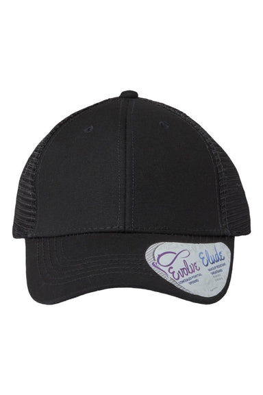 Infinity Her Hats CHARLIE Womens Modern Moisture Wicking Snapback Trucker Hat Black Flat Front