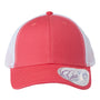 Infinity Her Hats Womens Modern Moisture Wicking Snapback Trucker Hat - Coral Pink/White