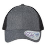 Infinity Her Hats Womens Modern Moisture Wicking Snapback Trucker Hat - Heather Grey/Black