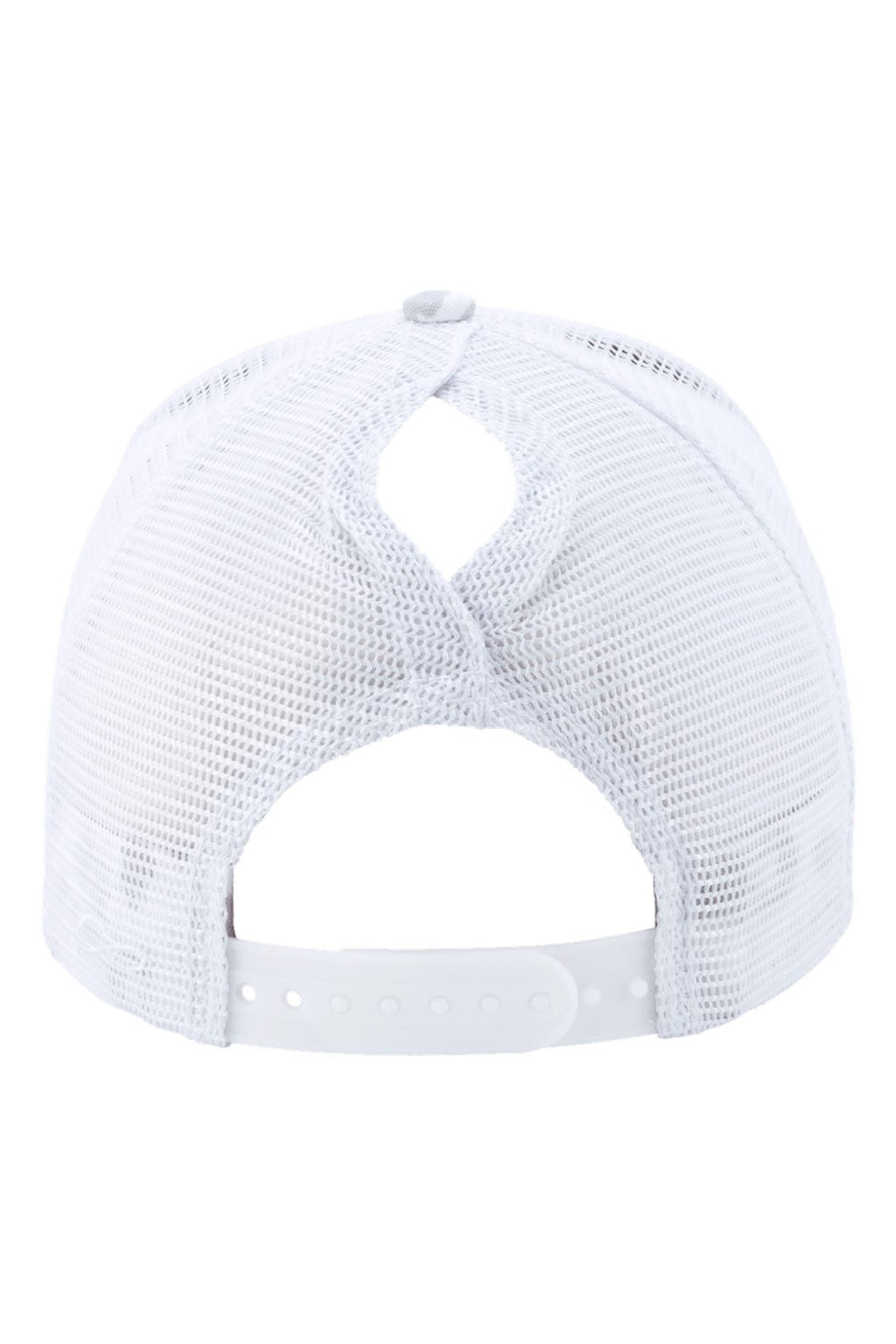 Infinity Her Hats CHARLIE Womens Modern Moisture Wicking Snapback Trucker Hat Snow Leopard/White Flat Back