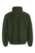 Burnside 3052 Mens Polar Fleece 1/4 Zip Sweatshirt w/ Pockets Army Green Flat Back