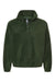Burnside 3052 Mens Polar Fleece 1/4 Zip Sweatshirt w/ Pockets Army Green Flat Front