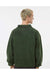 Burnside 3052 Mens Polar Fleece 1/4 Zip Sweatshirt Army Green Model Back