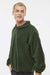 Burnside 3052 Mens Polar Fleece 1/4 Zip Sweatshirt w/ Pockets Army Green Model Side