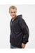 Burnside 9728 Mens Mentor Full Zip Hooded Coaches Jacket Black Model Side
