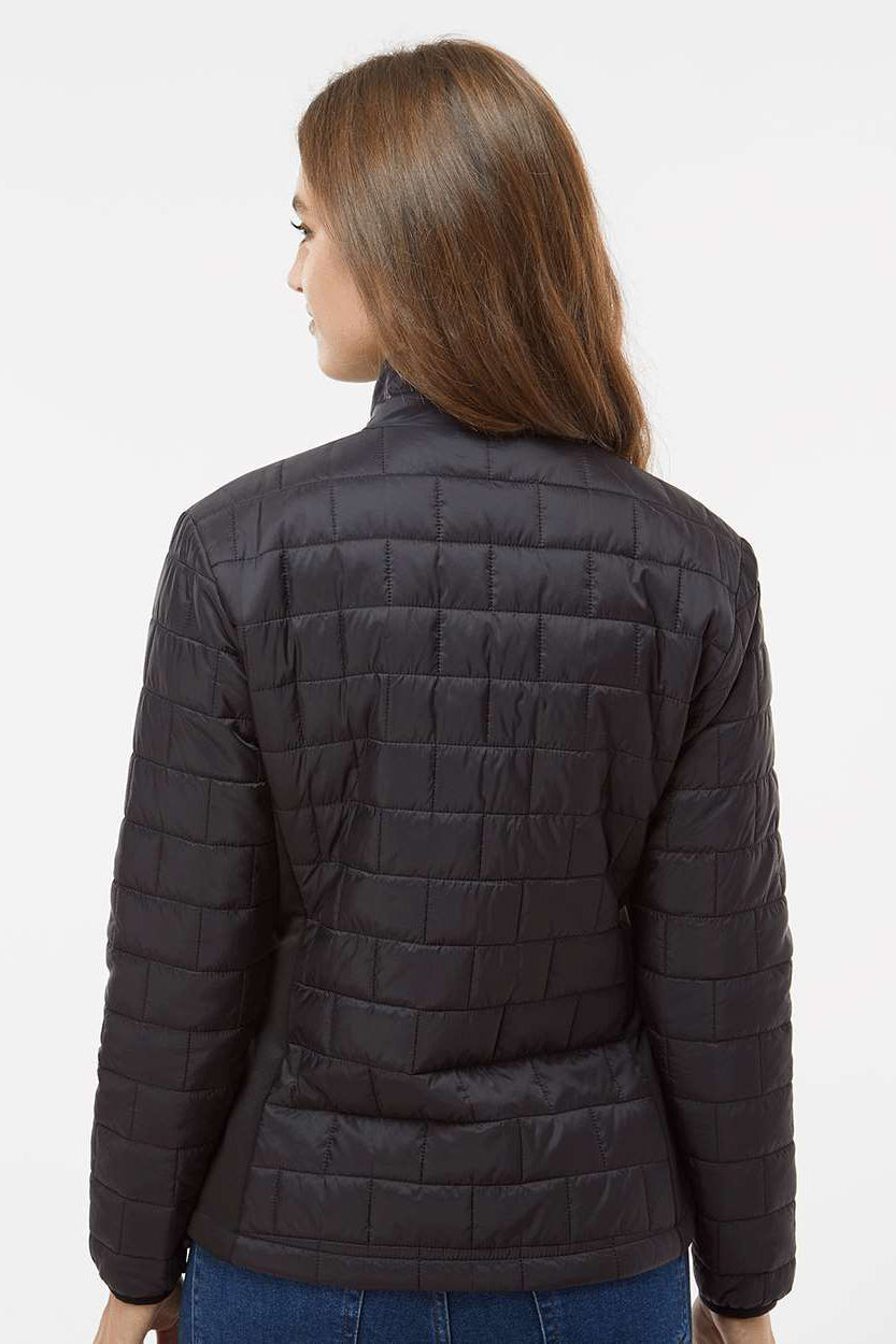 Burnside 5713 Womens Element Full Zip Puffer Jacket Black Model Back