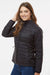 Burnside 5713 Womens Element Full Zip Puffer Jacket Black Model Side