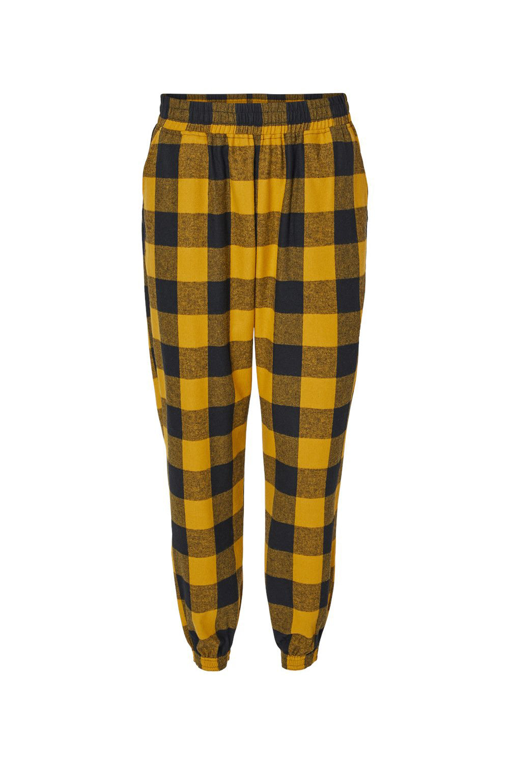Burnside 4810 Youth Flannel Jogger Sweatpants w/ Pockets Gold/Black Flat Front