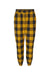 Burnside 4810 Youth Flannel Jogger Sweatpants w/ Pockets Gold/Black Flat Front