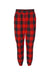 Burnside 4810 Youth Flannel Jogger Sweatpants w/ Pockets Red/Black Flat Front
