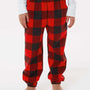 Burnside Youth Flannel Jogger Sweatpants w/ Pockets - Red/Black - NEW