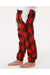 Burnside 4810 Youth Flannel Jogger Sweatpants w/ Pockets Red/Black Model Side