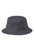 Atlantis Headwear GEO Mens Sustainable Bucket Hat Dark Grey Flat Front