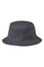 Atlantis Hats GEO Mens Sustainable Bucket Hat Dark Grey Flat Front