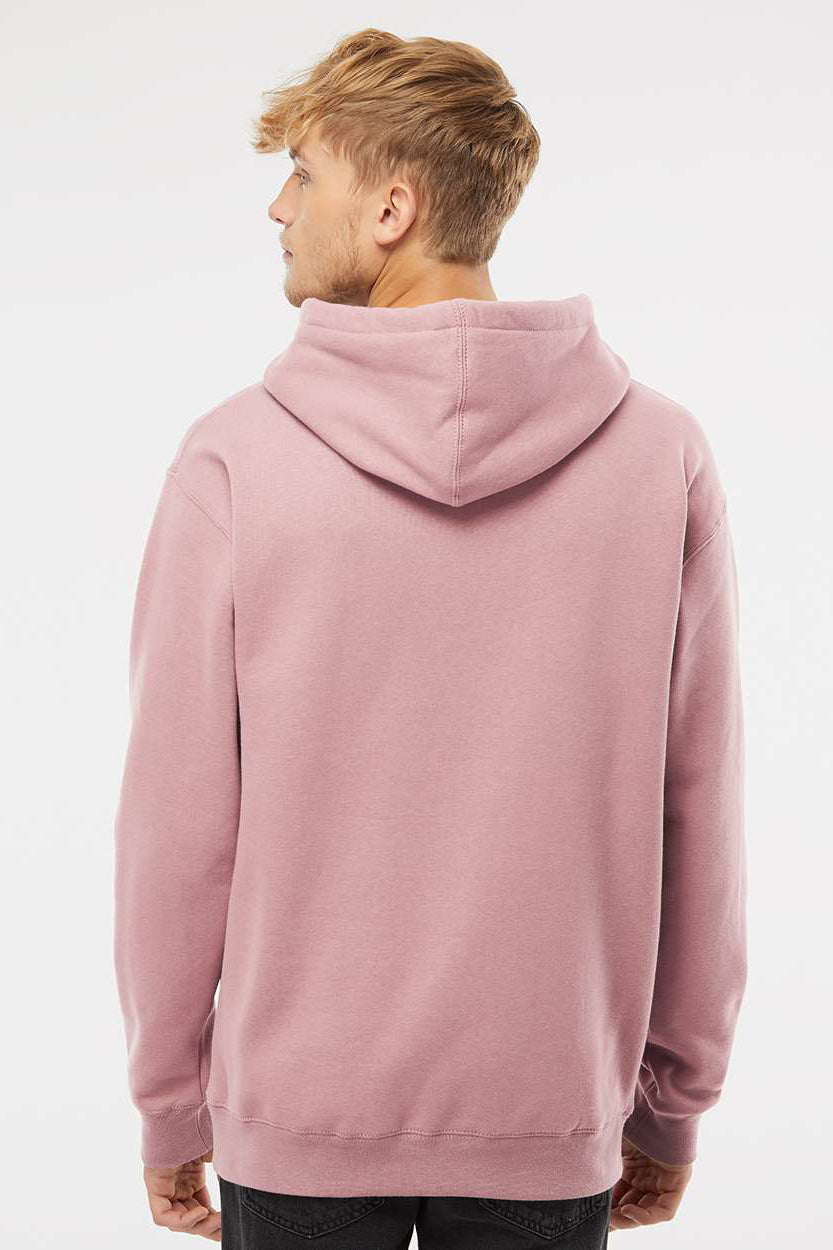 Independent Trading Company IND4000 Mens Hooded Sweatshirt Hoodie w/ Pouch Pocket Dusty Pink Model Back