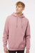 Independent Trading Company IND4000 Mens Hooded Sweatshirt Hoodie w/ Pouch Pocket Dusty Pink Model Front
