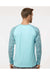 Paragon 231 Mens Panama Colorblocked Long Sleeve Crewneck T-Shirt Grey Aqua Water Model Back