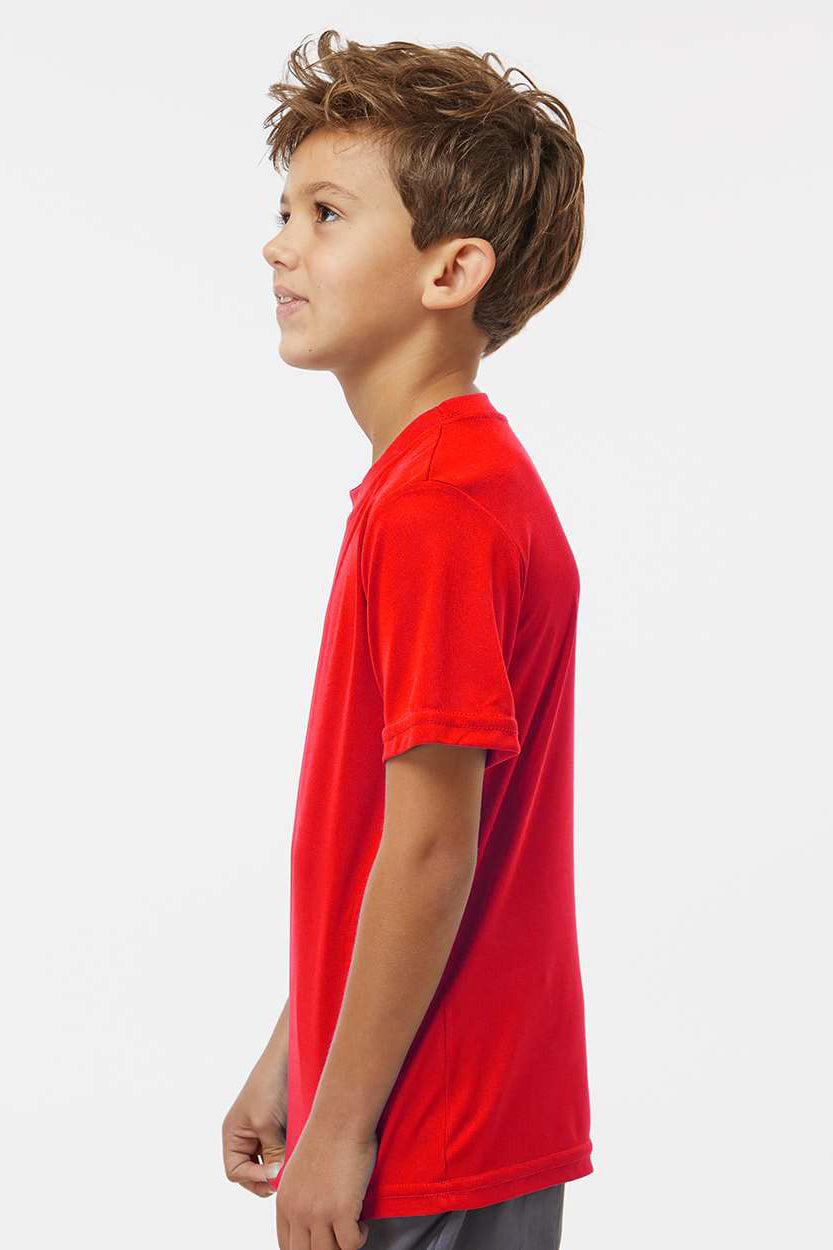 Augusta Sportswear 791 Youth Nexgen Moisture Wicking Short Sleeve Crewneck T-Shirt Scarlet Red Model Side