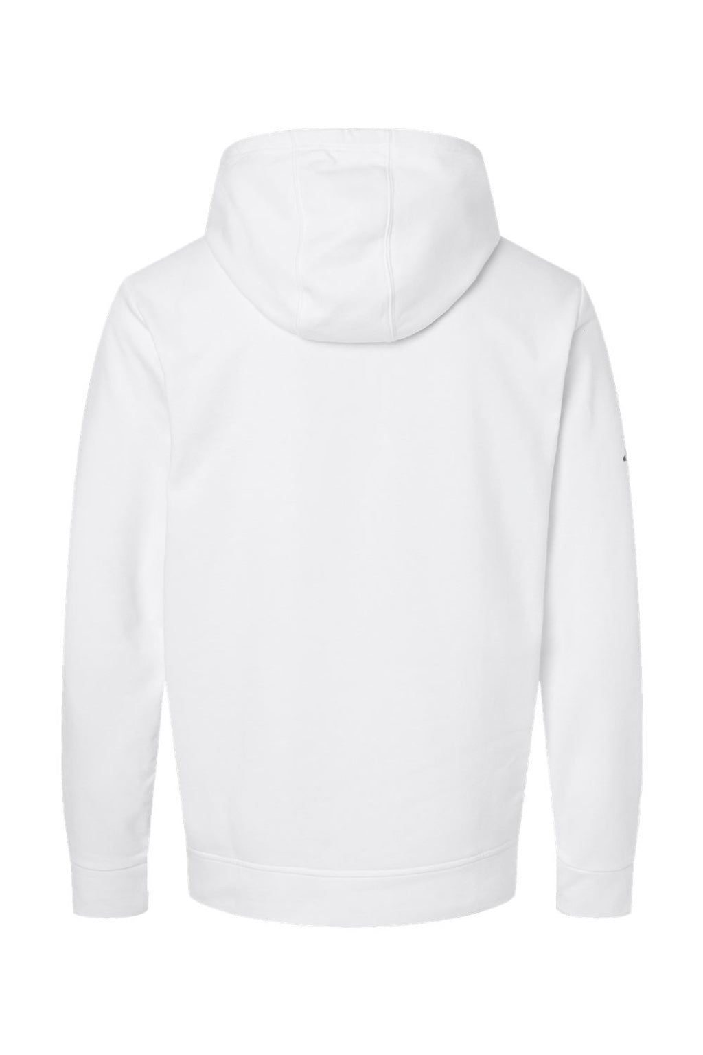 Adidas A432 Mens Fleece Hooded Sweatshirt Hoodie w/ Pouch Pocket White Flat Back