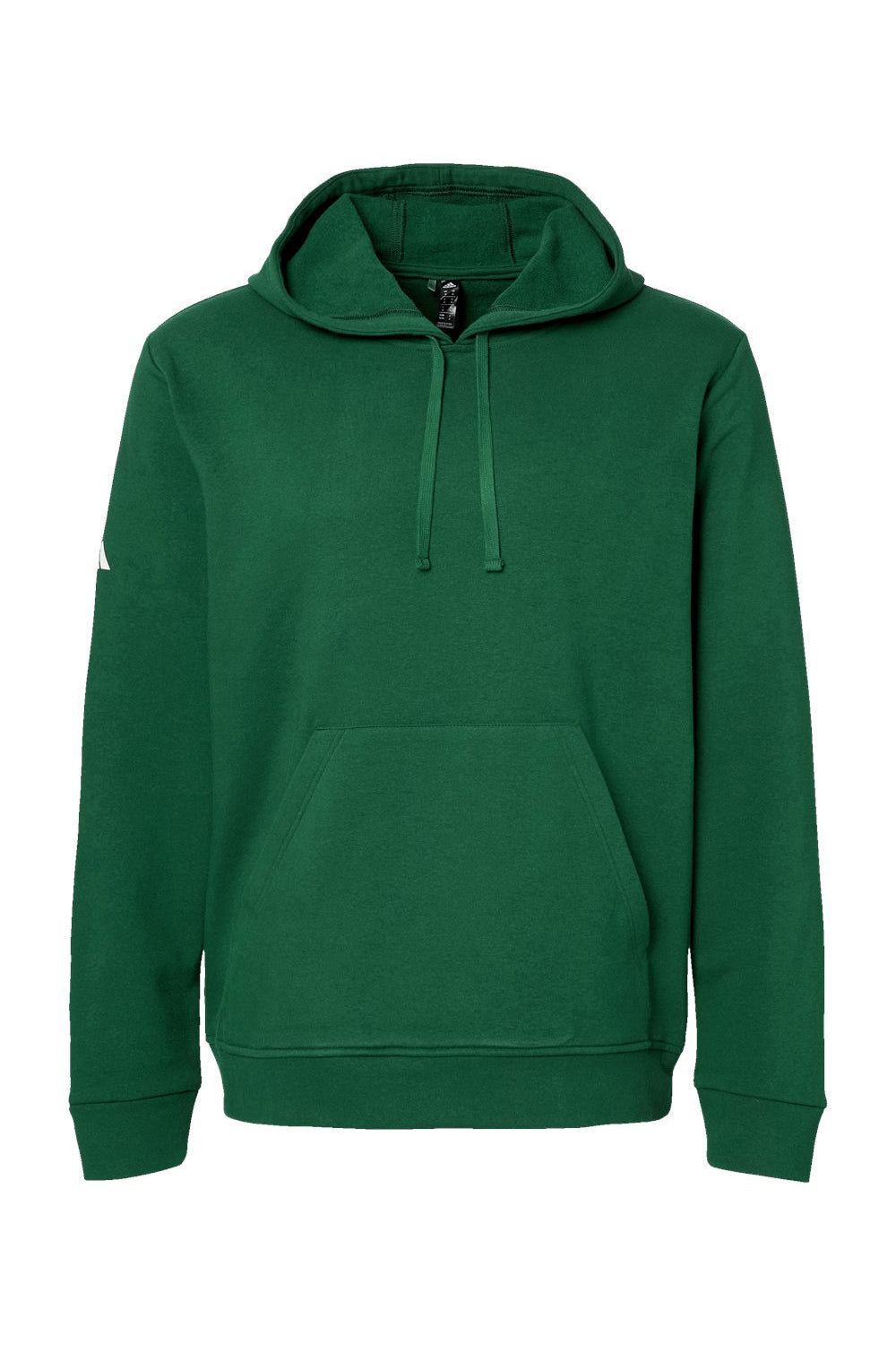 Adidas A432 Mens Fleece Hooded Sweatshirt Hoodie Collegiate Green Flat Front