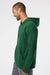 Adidas A432 Mens Fleece Hooded Sweatshirt Hoodie w/ Pouch Pocket Collegiate Green Model Side