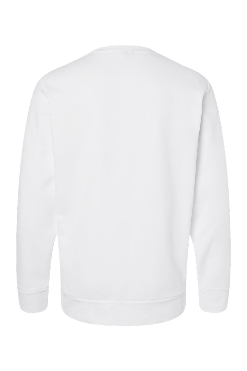Adidas A434 Mens Fleece Crewneck Sweatshirt White Flat Back