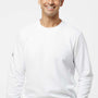 Adidas Mens Fleece Crewneck Sweatshirt - White - NEW