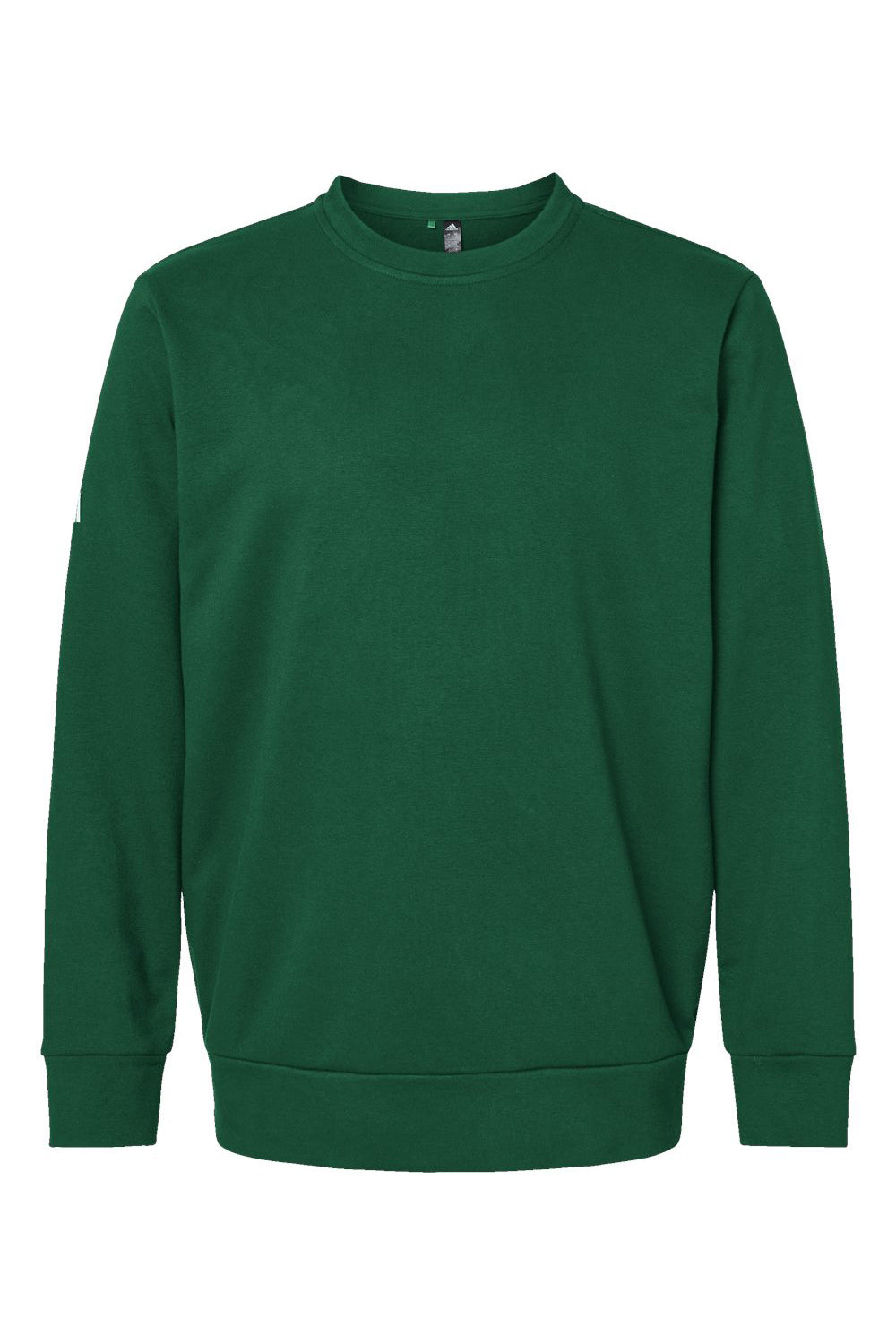Adidas A434 Mens Fleece Crewneck Sweatshirt Collegiate Green Flat Front