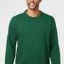 Adidas Mens Fleece Crewneck Sweatshirt - Collegiate Green - NEW