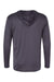Paragon 220 Mens Bahama Performance Moisture Wicking Long Sleeve Hooded T-Shirt Hoodie Graphite Grey Flat Back