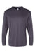 Paragon 220 Mens Bahama Performance Moisture Wicking Long Sleeve Hooded T-Shirt Hoodie Graphite Grey Flat Front