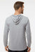 Paragon 220 Mens Bahama Performance Moisture Wicking Long Sleeve Hooded T-Shirt Hoodie Heather Grey Model Back