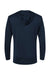 Paragon 220 Mens Bahama Performance Moisture Wicking Long Sleeve Hooded T-Shirt Hoodie Navy Blue Flat Back