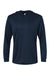 Paragon 220 Mens Bahama Performance Moisture Wicking Long Sleeve Hooded T-Shirt Hoodie Navy Blue Flat Front