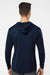 Paragon 220 Mens Bahama Performance Moisture Wicking Long Sleeve Hooded T-Shirt Hoodie Navy Blue Model Back