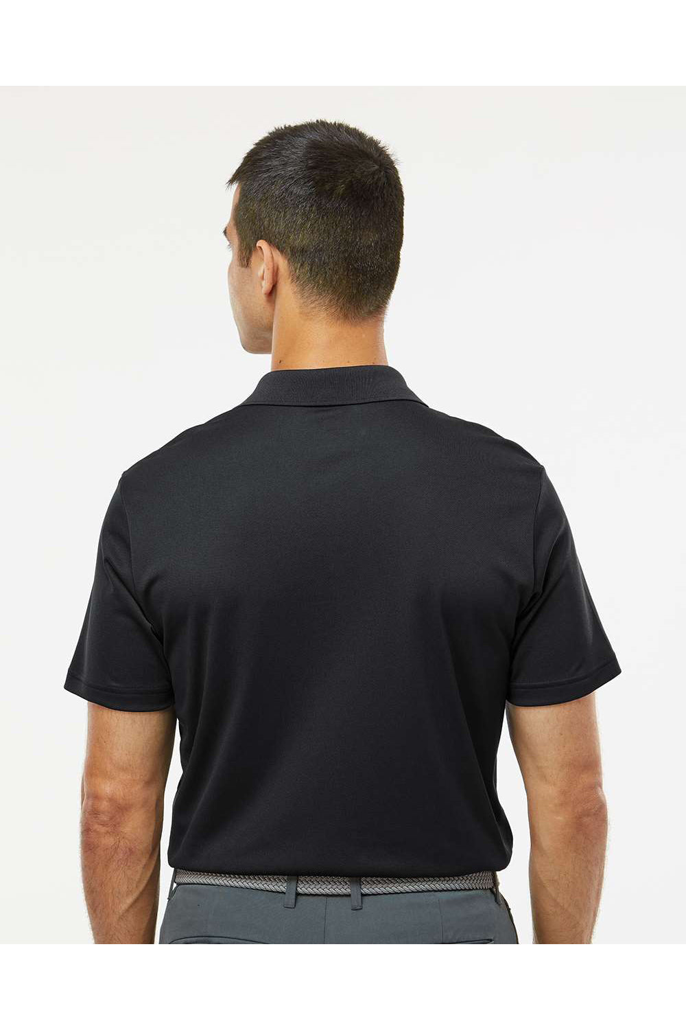 Adidas A430 Mens Basic Short Sleeve Polo Shirt Black Model Back