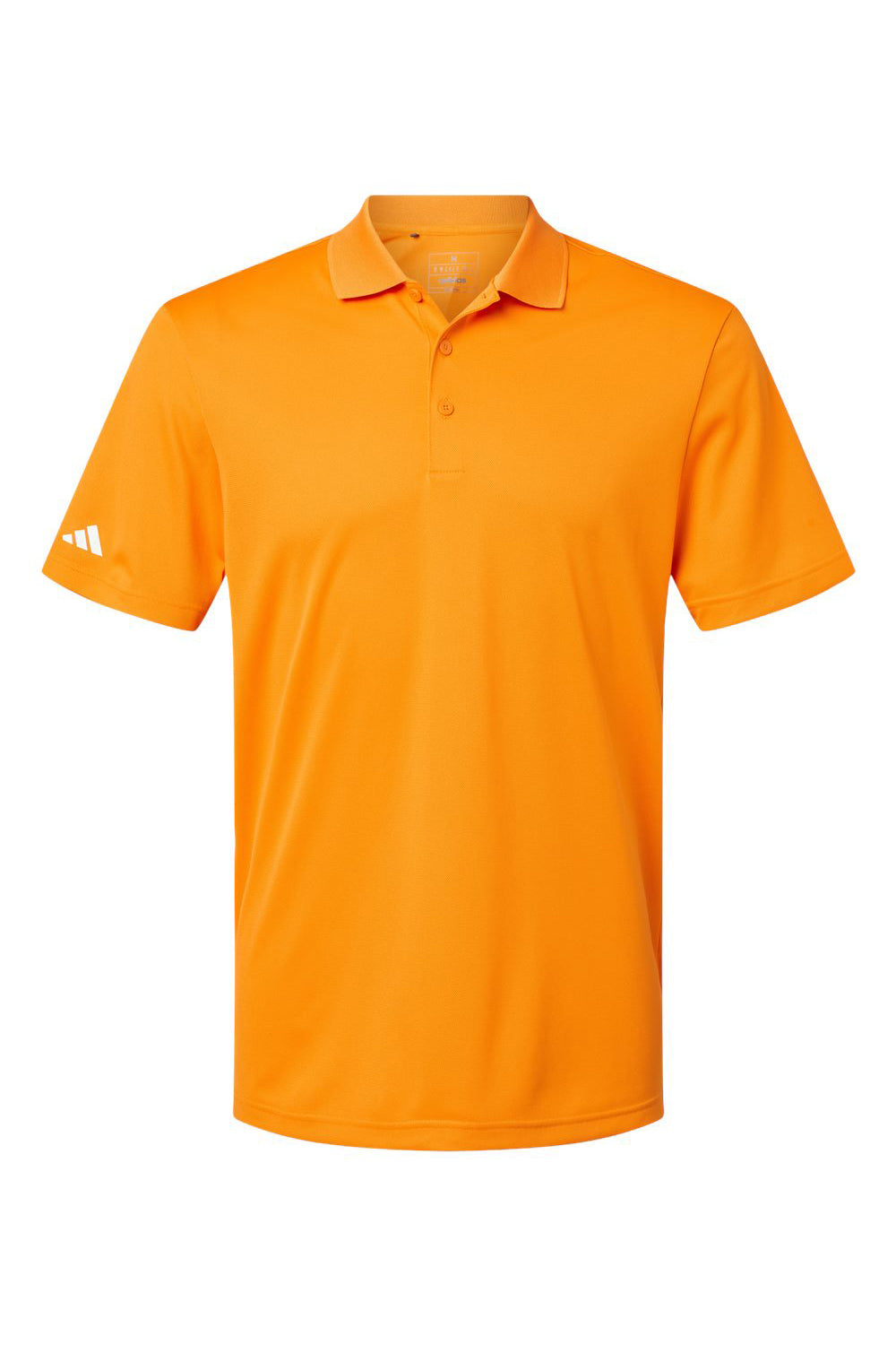 Adidas A430 Mens UV Protection Short Sleeve Polo Shirt Bright Orange Flat Front