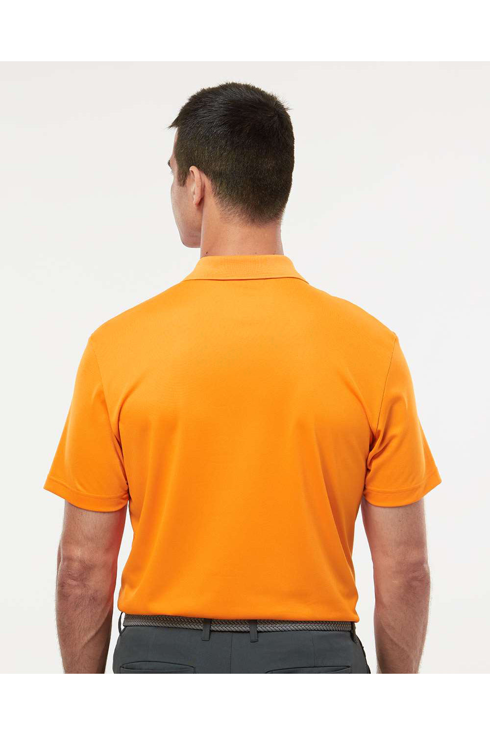 Adidas A430 Mens Basic Short Sleeve Polo Shirt Bright Orange Model Back