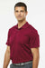 Adidas A430 Mens UV Protection Short Sleeve Polo Shirt Collegiate Burgundy Model Side