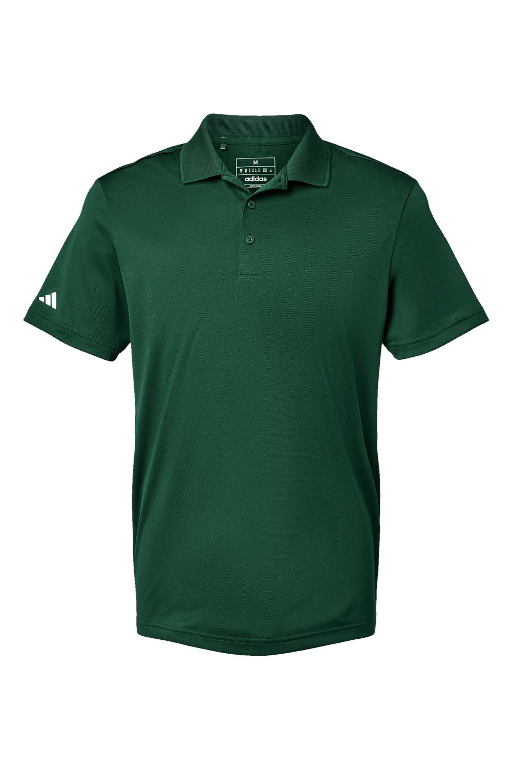 Adidas A430 Mens UV Protection Short Sleeve Polo Shirt Collegiate Green Flat Front
