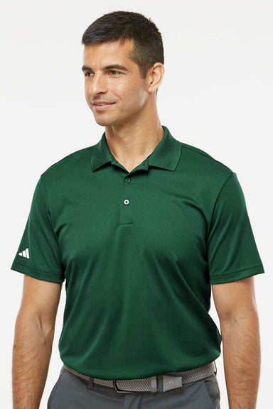 Adidas A430 Mens UV Protection Short Sleeve Polo Shirt Collegiate Green Model Front