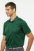 Adidas A430 Mens UV Protection Short Sleeve Polo Shirt Collegiate Green Model Side