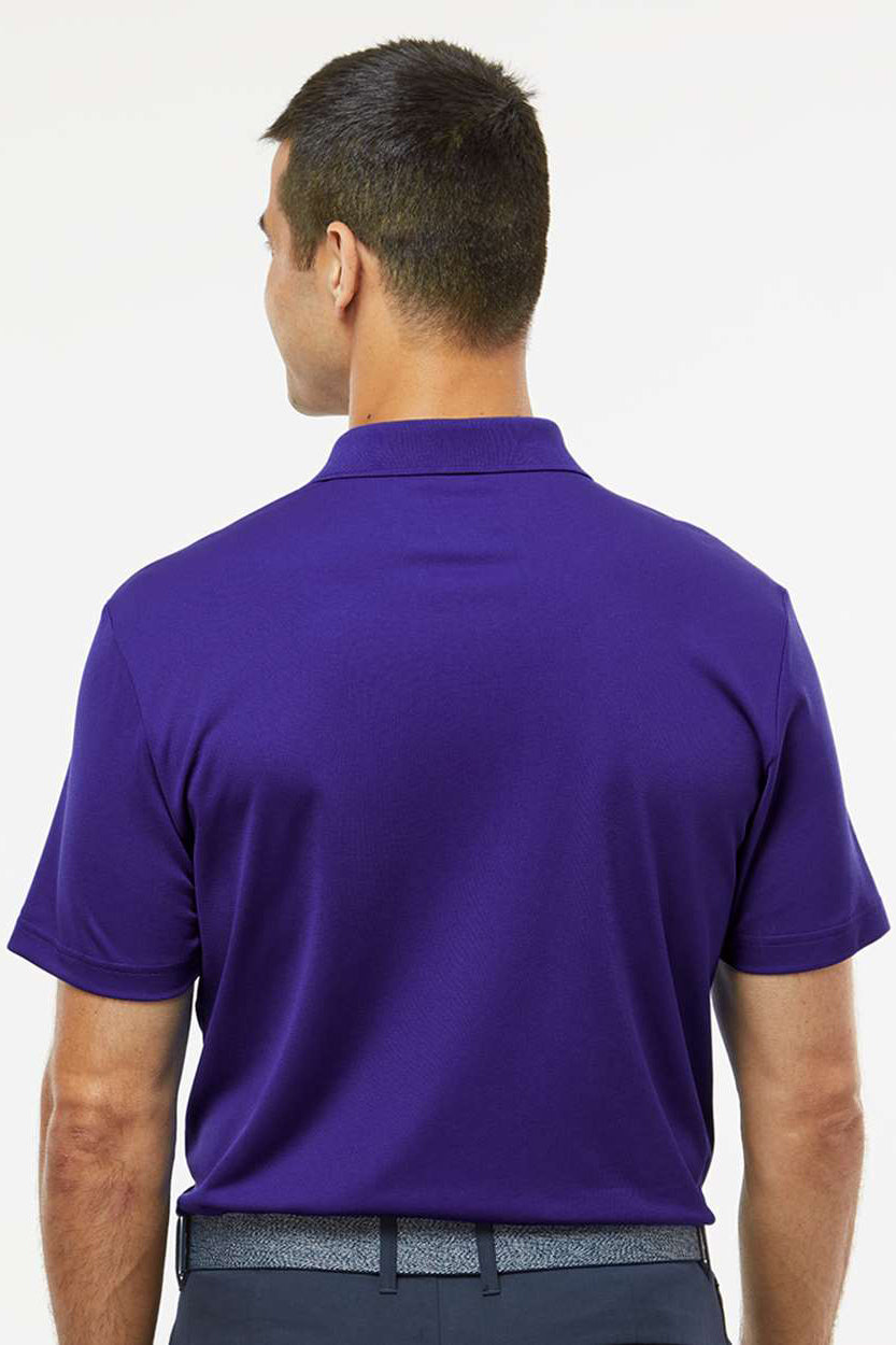Adidas A430 Mens Basic Short Sleeve Polo Shirt Collegiate Purple Model Back