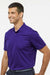 Adidas A430 Mens UV Protection Short Sleeve Polo Shirt Collegiate Purple Model Side