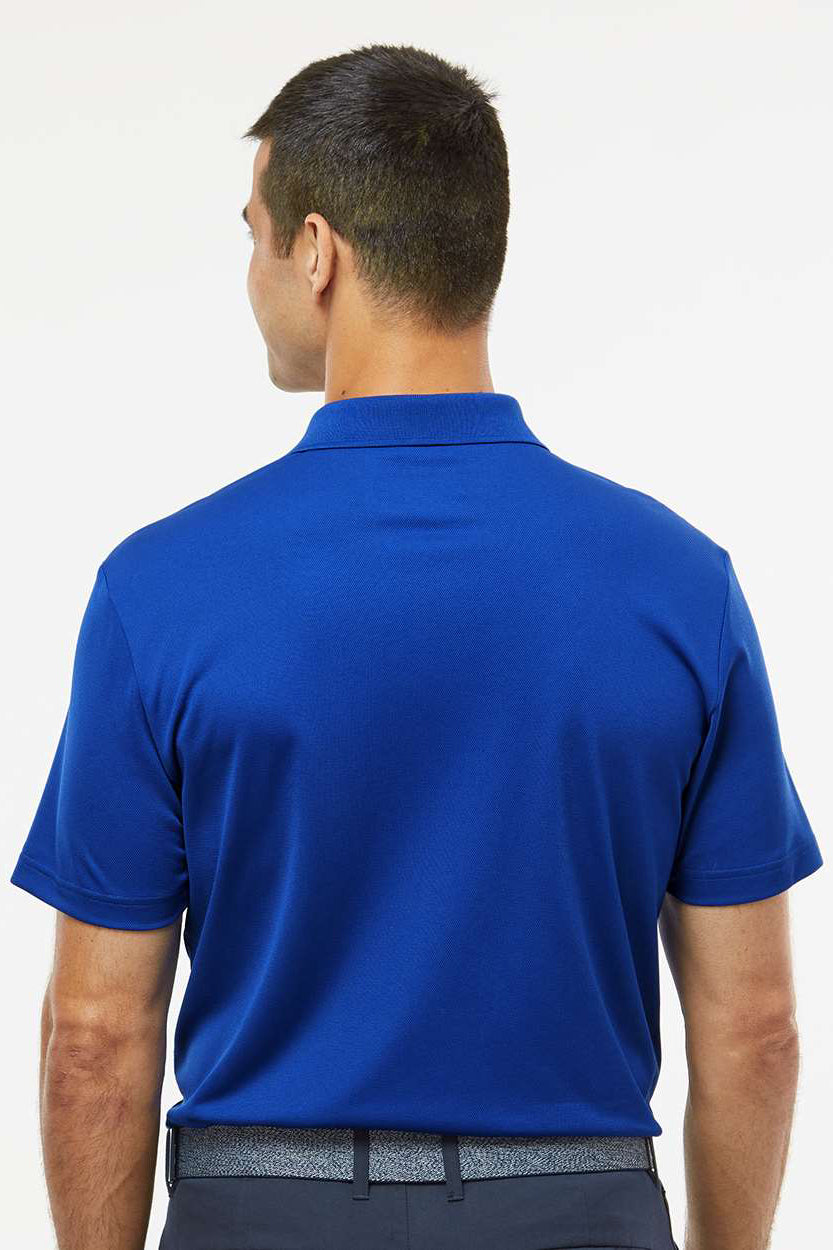 Adidas A430 Mens Basic Short Sleeve Polo Shirt Collegiate Royal Blue Model Back
