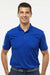 Adidas A430 Mens UV Protection Short Sleeve Polo Shirt Collegiate Royal Blue Model Front