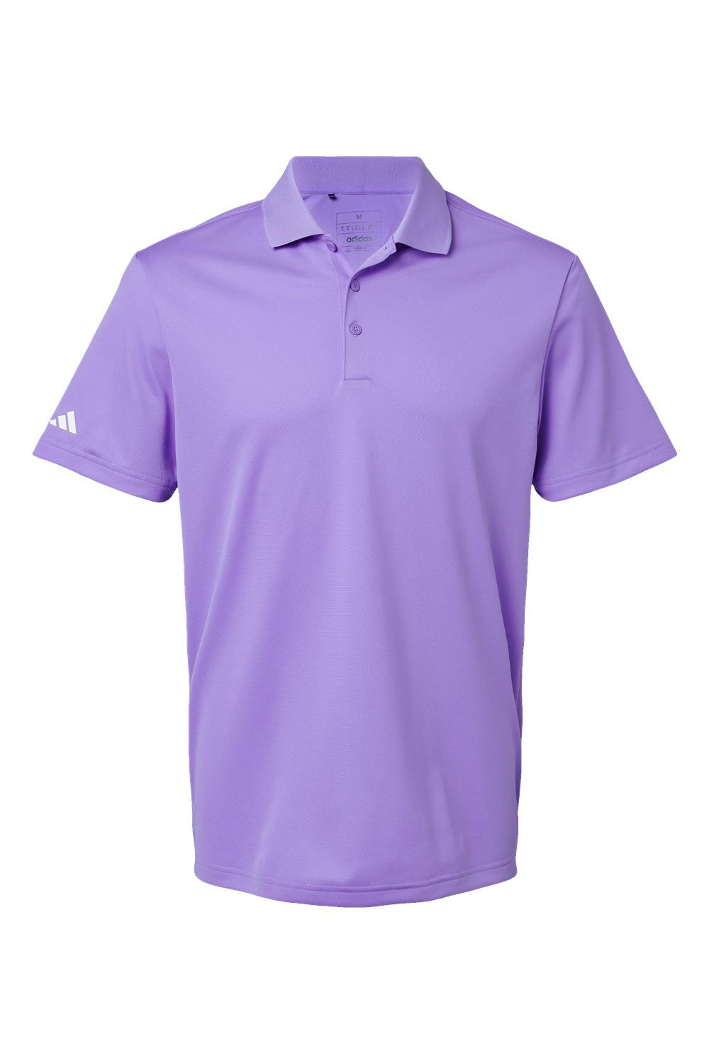 Adidas A430 Mens UV Protection Short Sleeve Polo Shirt Light Flash Purple Flat Front